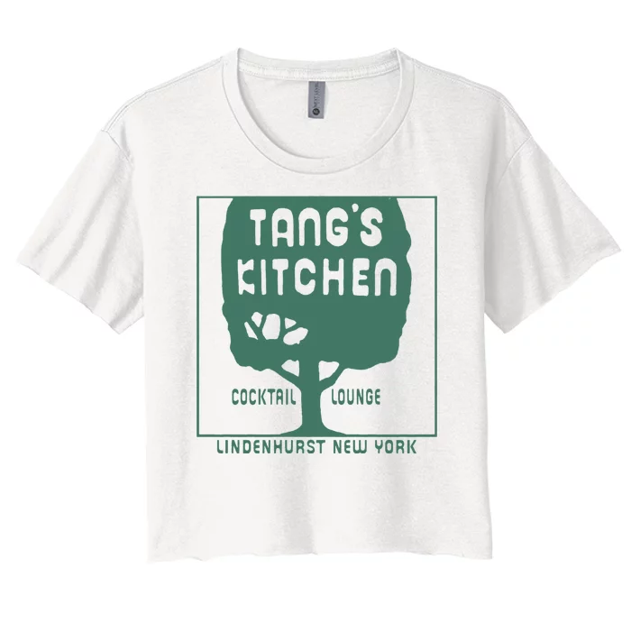 Tangs Kitchen Cocktail Lounge Lindenhurst New York Women's Crop Top Tee