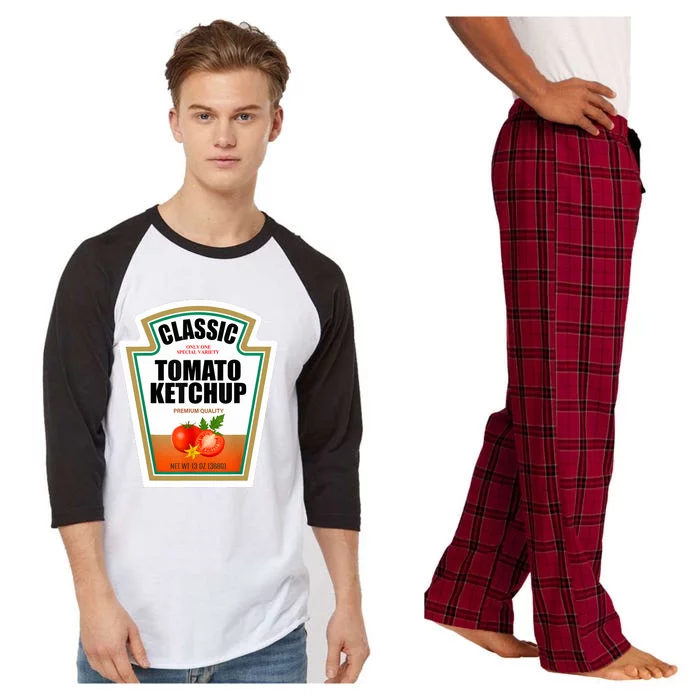 Tomato Ketchup Condiment Group Halloween Costume Raglan Sleeve Pajama Set