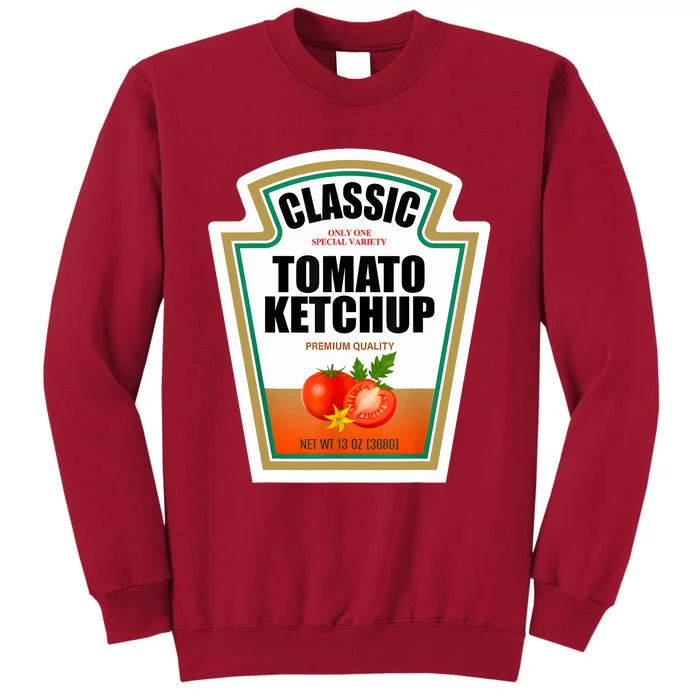 Tomato Ketchup Condiment Group Halloween Costume Tall Sweatshirt