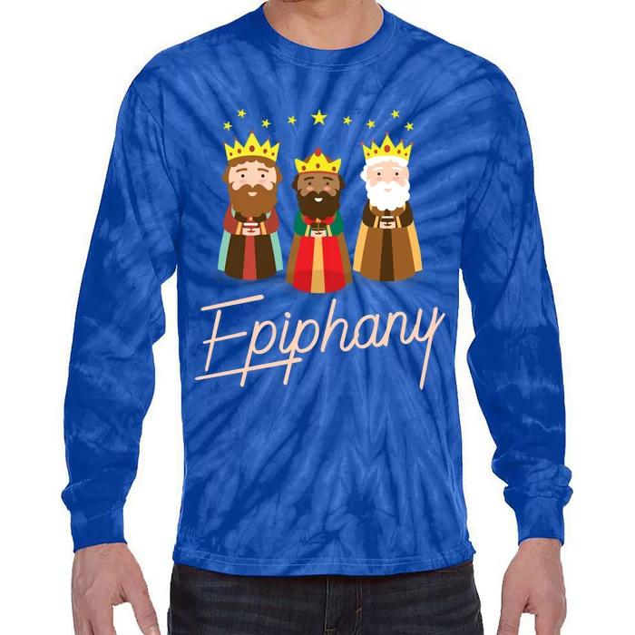 Three Kings Day Epiphany Celebration Cool Gift Christianity Tie-Dye Long Sleeve Shirt