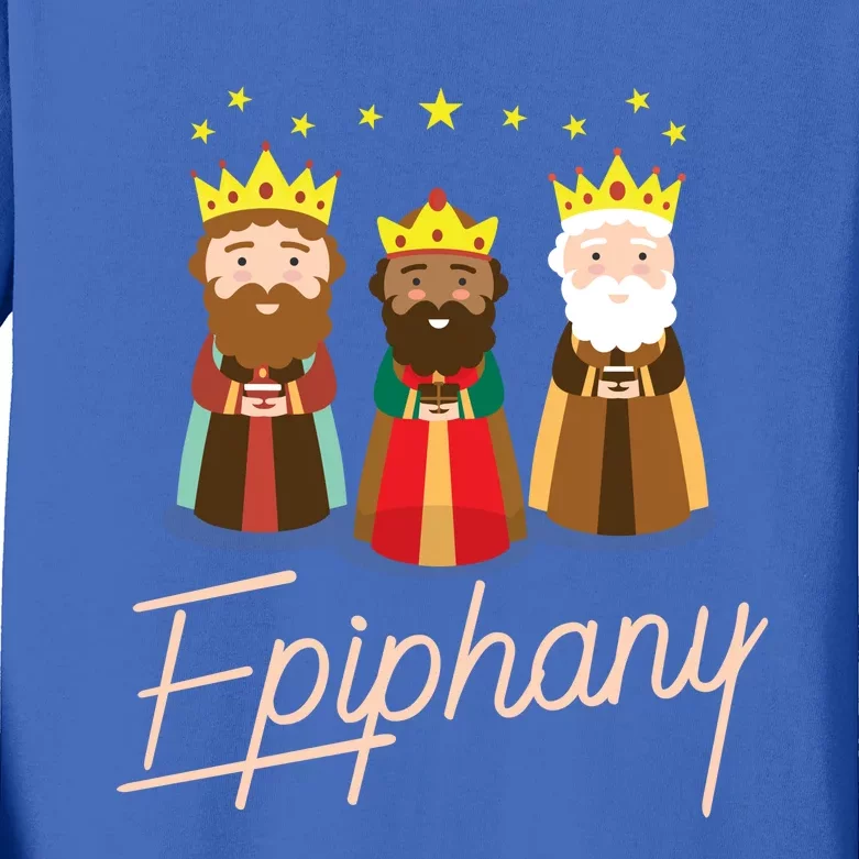 Three Kings Day Epiphany Celebration Cool Gift Christianity Kids Long Sleeve Shirt