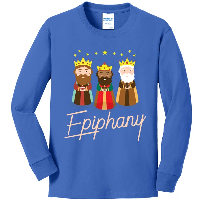 Three Kings Day Epiphany Celebration Cool Gift Christianity Kids Long Sleeve Shirt