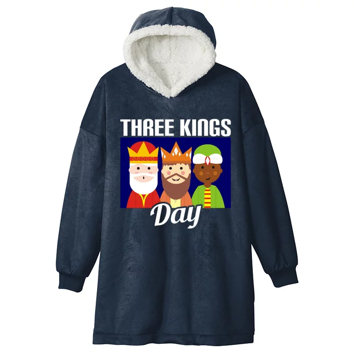 Three Kings Day Epiphany Gift Hooded Wearable Blanket