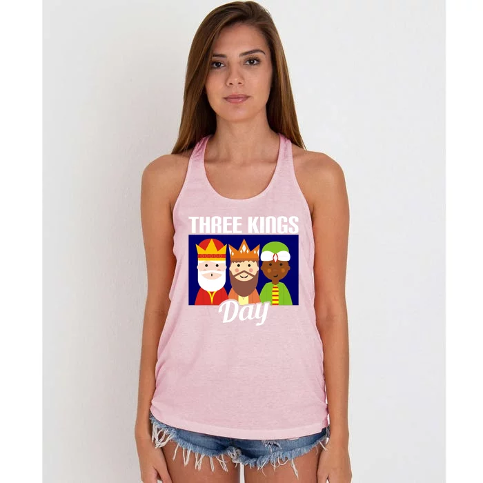 Three Kings Day Epiphany Gift Women's Knotted Racerback Tank