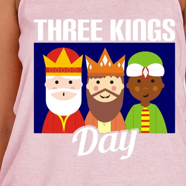 Three Kings Day Epiphany Gift Women's Knotted Racerback Tank