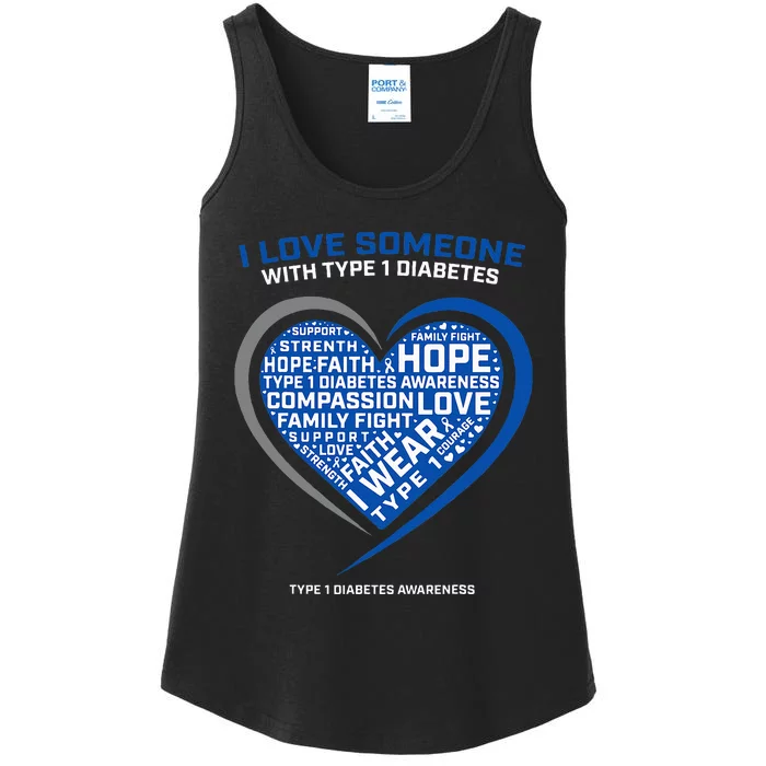 T1d Kids Diabetic Type 1 Diabetes Awareness Ladies Essential Tank