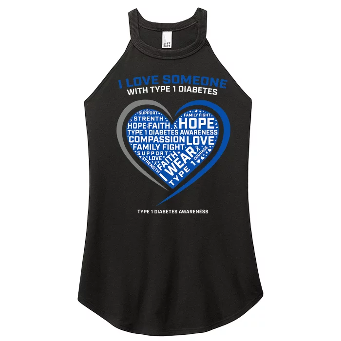 T1d Kids Diabetic Type 1 Diabetes Awareness Women’s Perfect Tri Rocker Tank