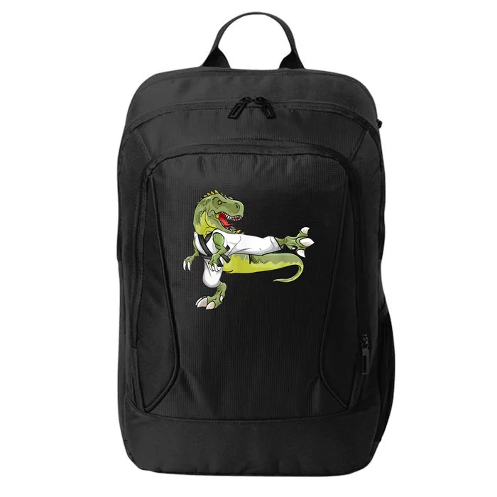 Trex Karate Dinosaur Funny Martial Arts City Backpack