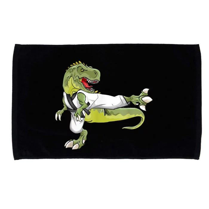 Trex Karate Dinosaur Funny Martial Arts Microfiber Hand Towel