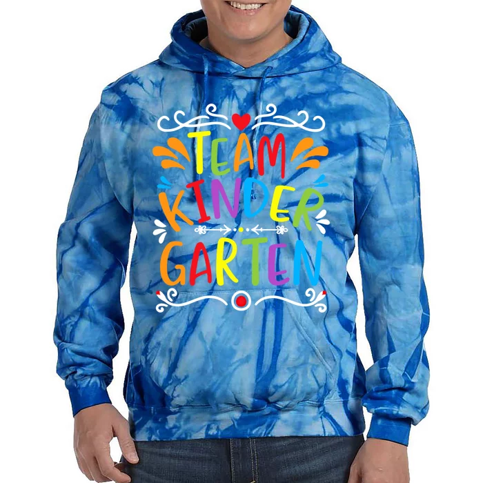 Team Kindergarten Gift Tie Dye Hoodie