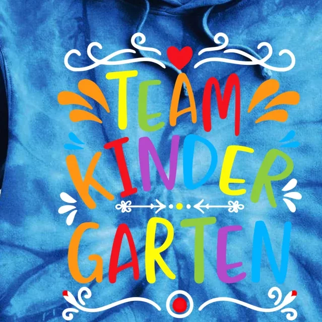 Team Kindergarten Gift Tie Dye Hoodie