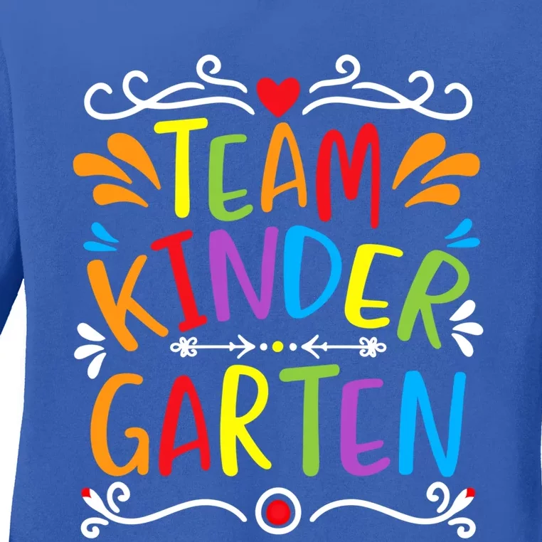 Team Kindergarten Gift Ladies Long Sleeve Shirt