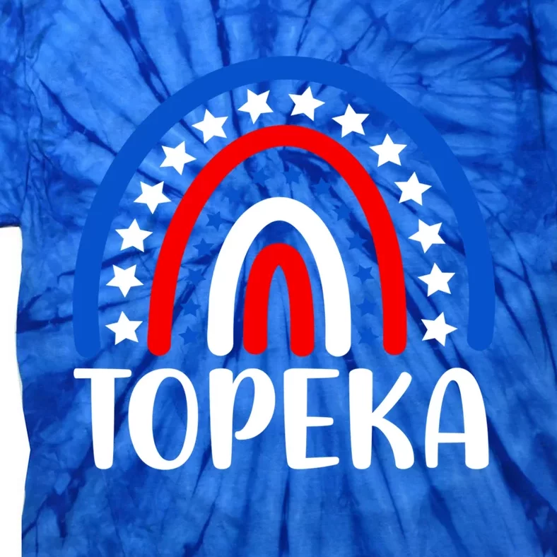 Topeka Kansas Gift I Love Topeka Kansas Usa Cute Gift Tie-Dye T-Shirt