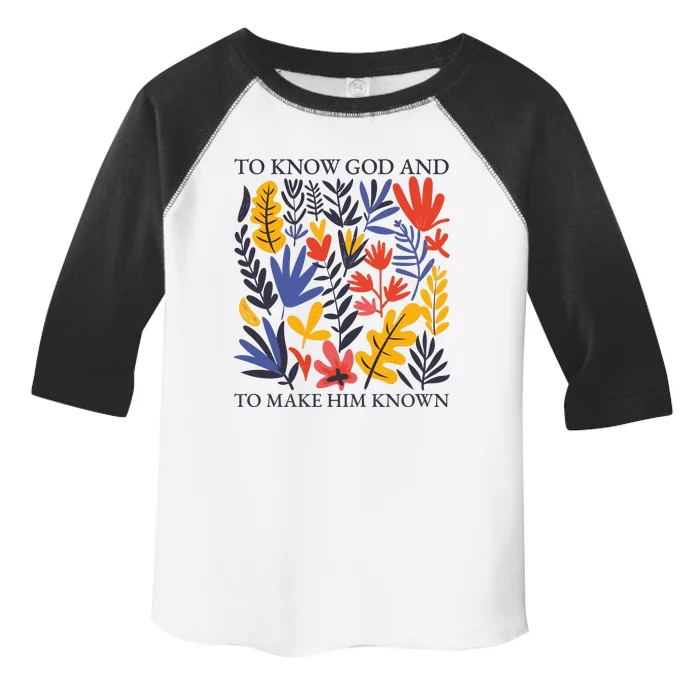 To Know God And Make Him Known Retro Flower Floral Toddler Fine Jersey T-Shirt