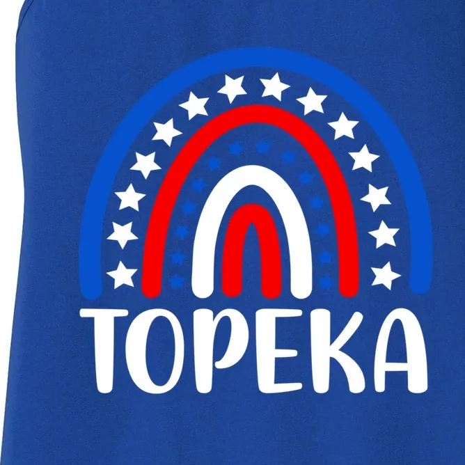 Topeka Kansas Gift I Love Topeka Kansas Usa Gift Women's Racerback Tank