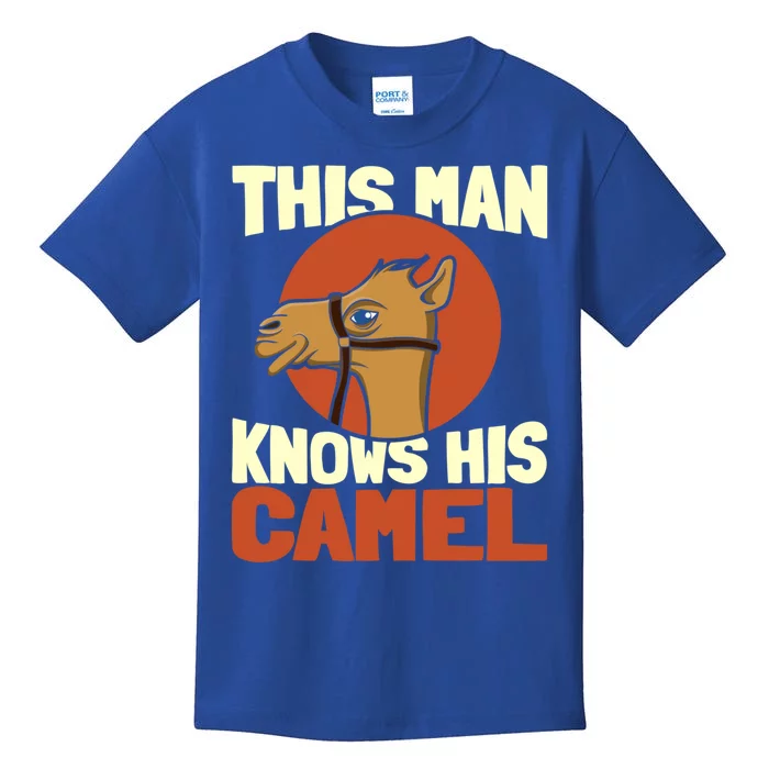 This Knows His Camels Gift Dromedary Dessert Camel Funny Gift Kids T-Shirt