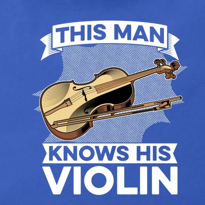 This Knows His Violin Great Gift Fiddle Player Orchestra Violin Funny Gift Zip Tote Bag