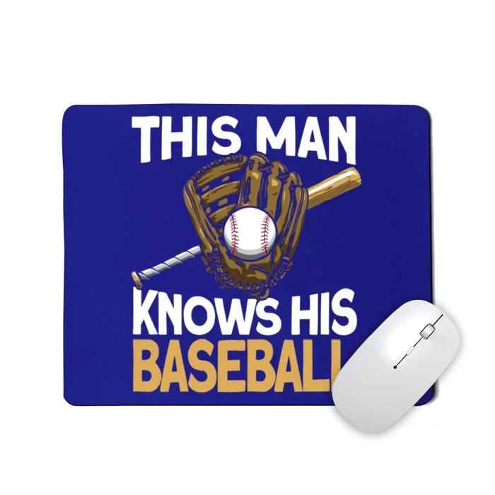 This Knows His Baseball Cute Gift Pitch Homerun Baseballer Gift Mousepad