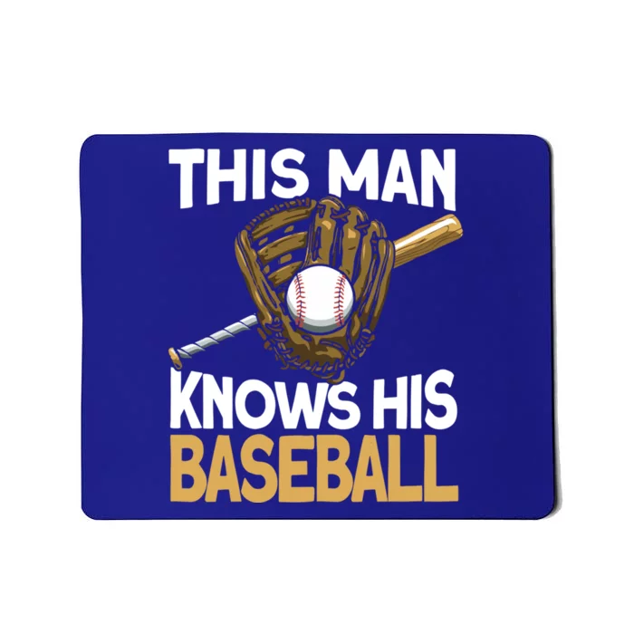 This Knows His Baseball Cute Gift Pitch Homerun Baseballer Gift Mousepad