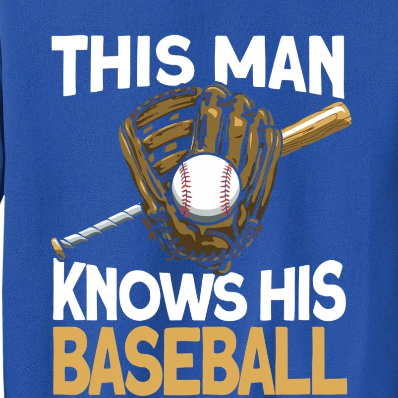 This Knows His Baseball Cute Gift Pitch Homerun Baseballer Gift Tall Sweatshirt