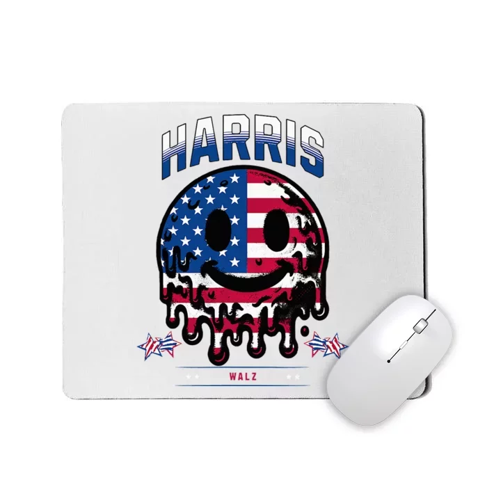 Trippy Kamala Harris Tim Walz Mousepad