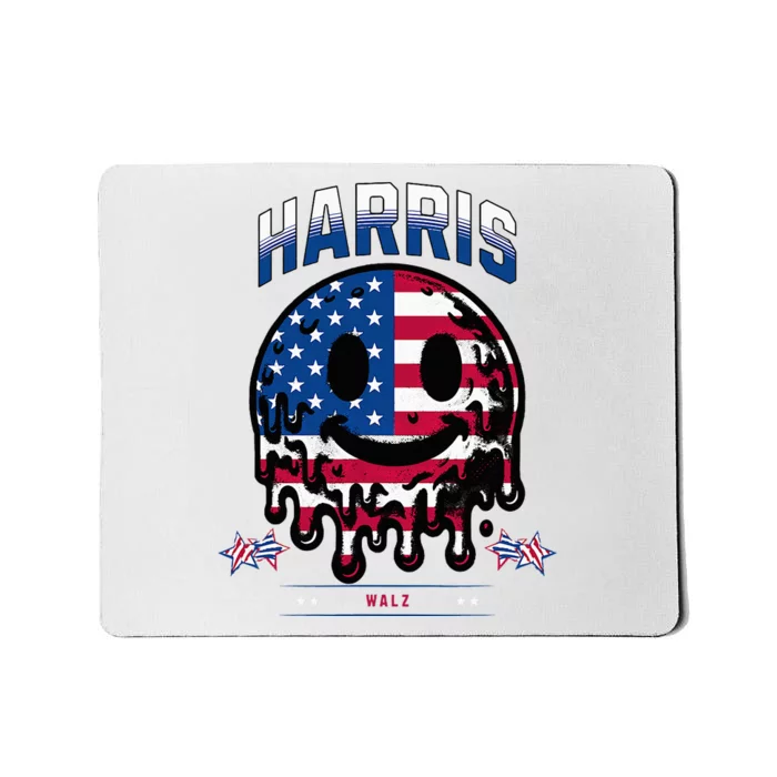 Trippy Kamala Harris Tim Walz Mousepad