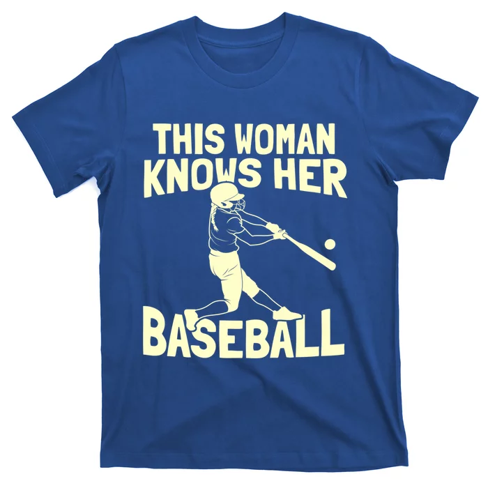 This Knows Her Baseball Gift Match Pitch Baseballer Gift T-Shirt