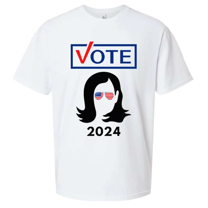 Team Kamala Harris 2024 Distressed Sueded Cloud Jersey T-Shirt