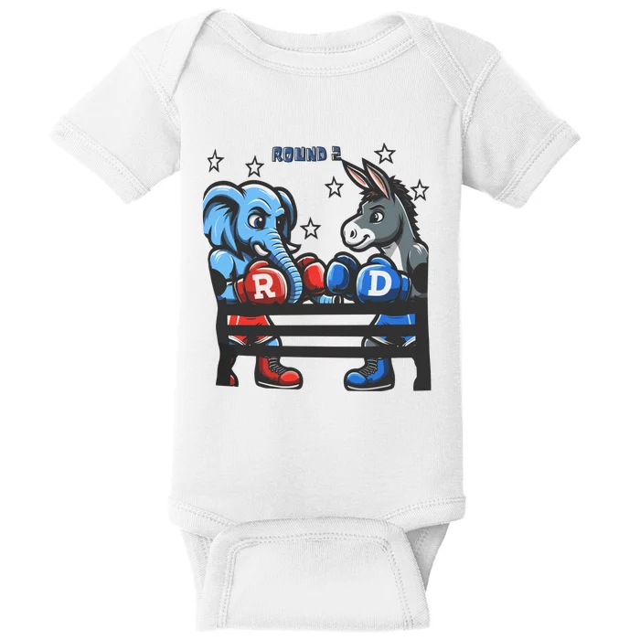 Trump Kamala Harris Funny Election American Presidential Baby Bodysuit