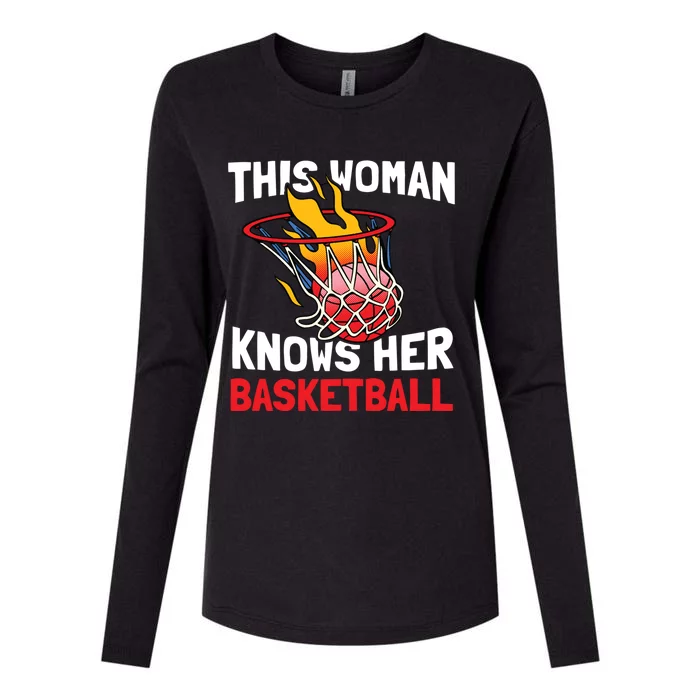 This Knows Her Basketball Gift Streetball Basketball Cool Gift Womens Cotton Relaxed Long Sleeve T-Shirt