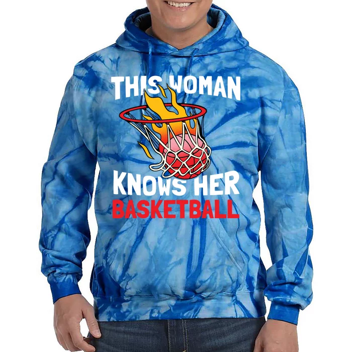 This Knows Her Basketball Gift Streetball Basketball Cool Gift Tie Dye Hoodie