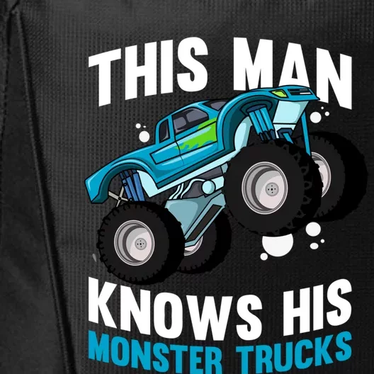 This Knows His Trucks Gift Motorsport Show Monster Trucks Gift City Backpack