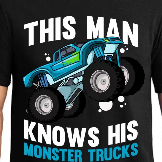 This Knows His Trucks Gift Motorsport Show Monster Trucks Gift Pajama Set