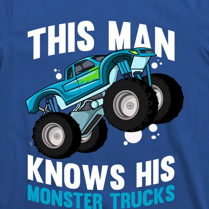 This Knows His Trucks Gift Motorsport Show Monster Trucks Gift T-Shirt