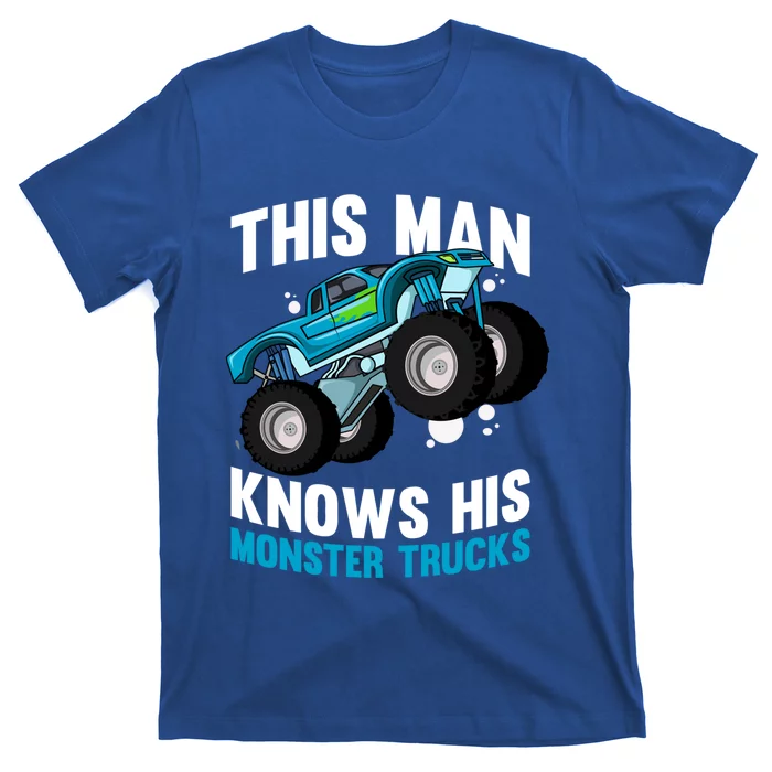 This Knows His Trucks Gift Motorsport Show Monster Trucks Gift T-Shirt