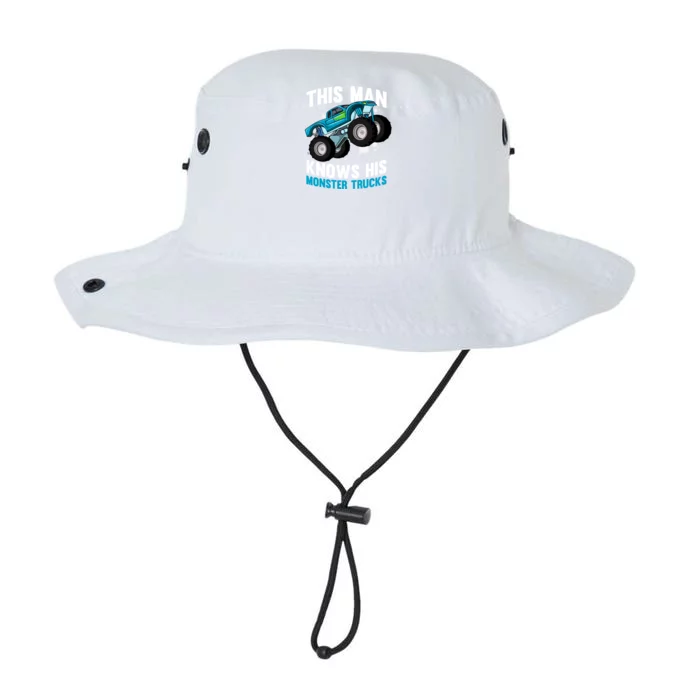 This Knows His Trucks Gift Motorsport Show Monster Trucks Gift Legacy Cool Fit Booney Bucket Hat