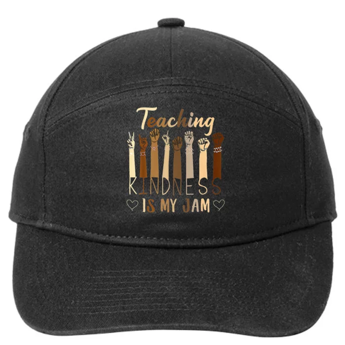 Teaching Kindness Is My Jam asd Awareness 7-Panel Snapback Hat