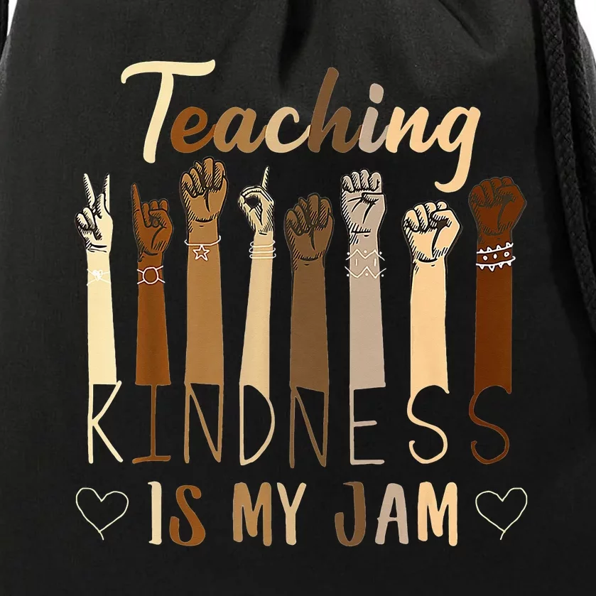 Teaching Kindness Is My Jam asd Awareness Drawstring Bag