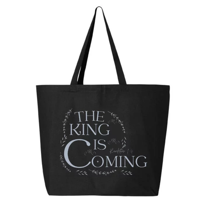 The King Is Coming Revelation 14 Christian Rapture Floral 25L Jumbo Tote