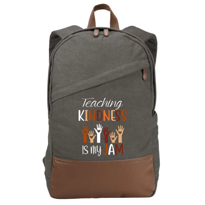 Teaching Kindness Is My Jam Cotton Canvas Backpack