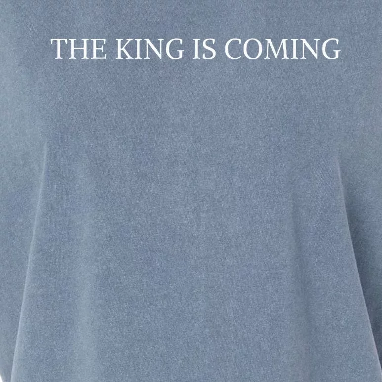 The King Is Coming Christian Faith Jesus Follower Garment-Dyed Women's Muscle Tee