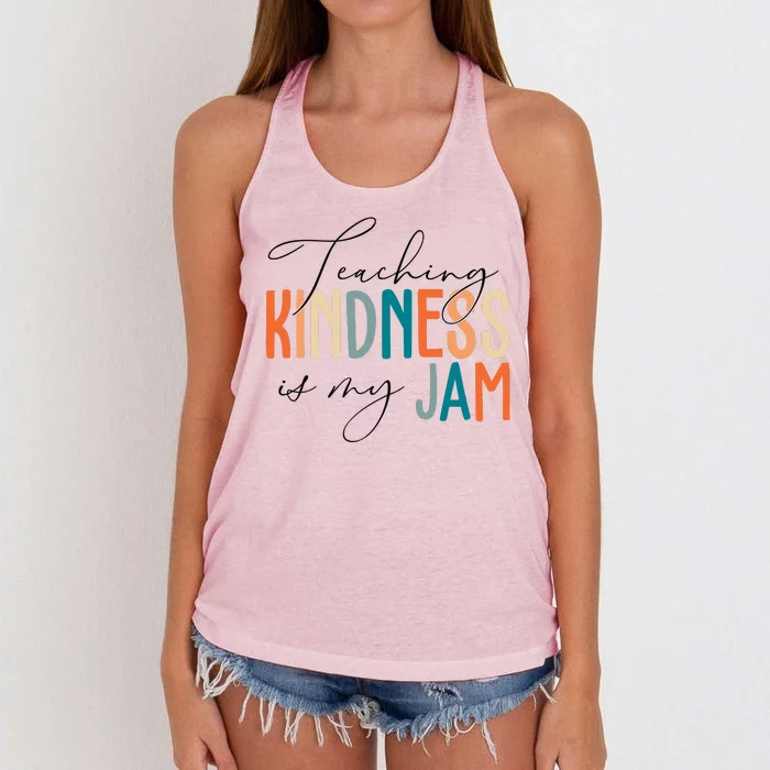 Teaching Kindness Is My Jam Women's Knotted Racerback Tank