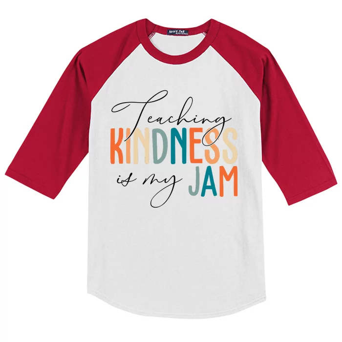 Teaching Kindness Is My Jam Kids Colorblock Raglan Jersey