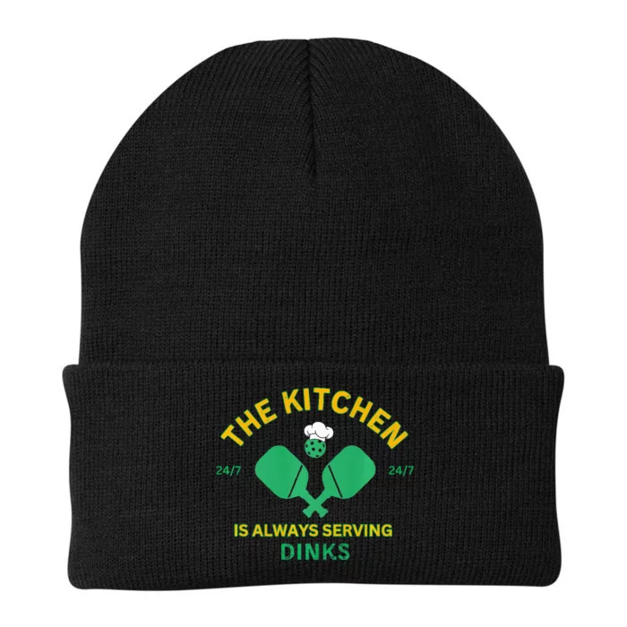 The Kitchen is Always Serving Dinks Pickleball Funny Rules Knit Cap Winter Beanie