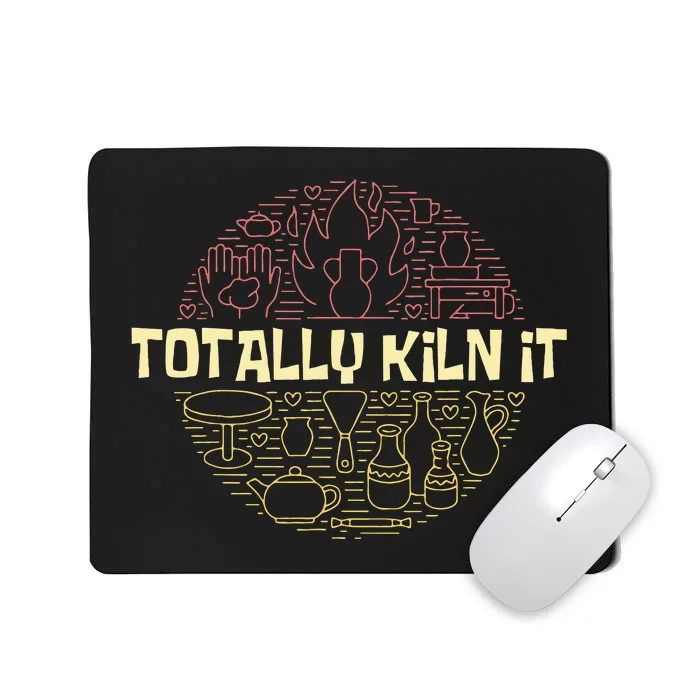 Totally Kiln It Potted Circle Pottery Mousepad