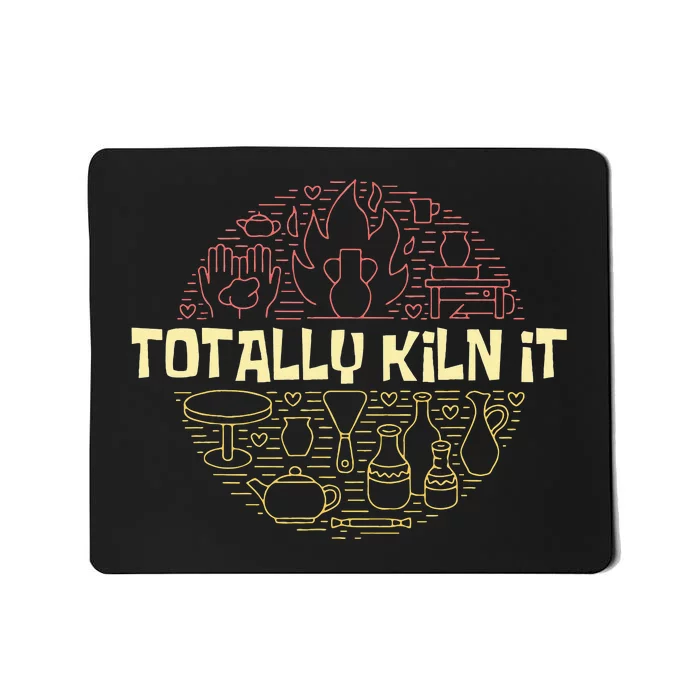 Totally Kiln It Potted Circle Pottery Mousepad