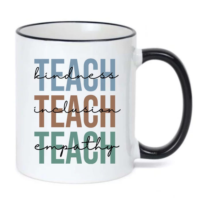 Teach Kindness Inclusion Empathy Black Color Changing Mug