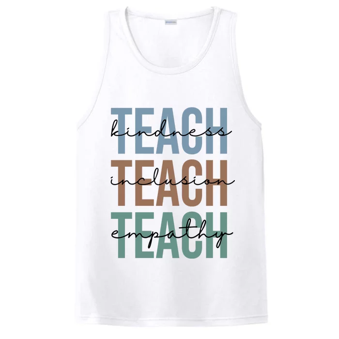 Teach Kindness Inclusion Empathy Performance Tank