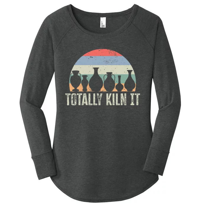 Totally Kiln It Pottery Ceramic Artist Pottery Clay Women's Perfect Tri Tunic Long Sleeve Shirt