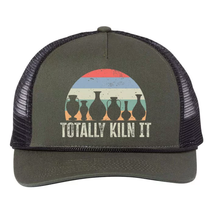 Totally Kiln It Pottery Ceramic Artist Pottery Clay Retro Rope Trucker Hat Cap